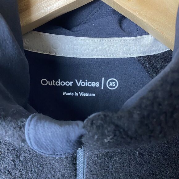 Outdoor Voices OV Megafleece 1/2 Zip Sherpa Fleece hoodie Pullover Jacket XS - Picture 3 of 7